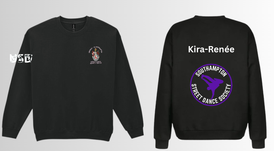 Black crewneck sweatshirt